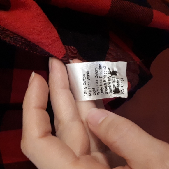 Men's cotton plaid flannel button down - Picture 3 of 4